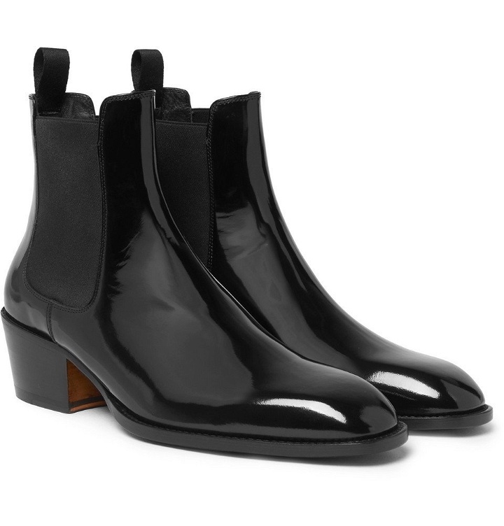 Photo: TOM FORD - Webster Patent-Leather Chelsea Boots - Men - Black