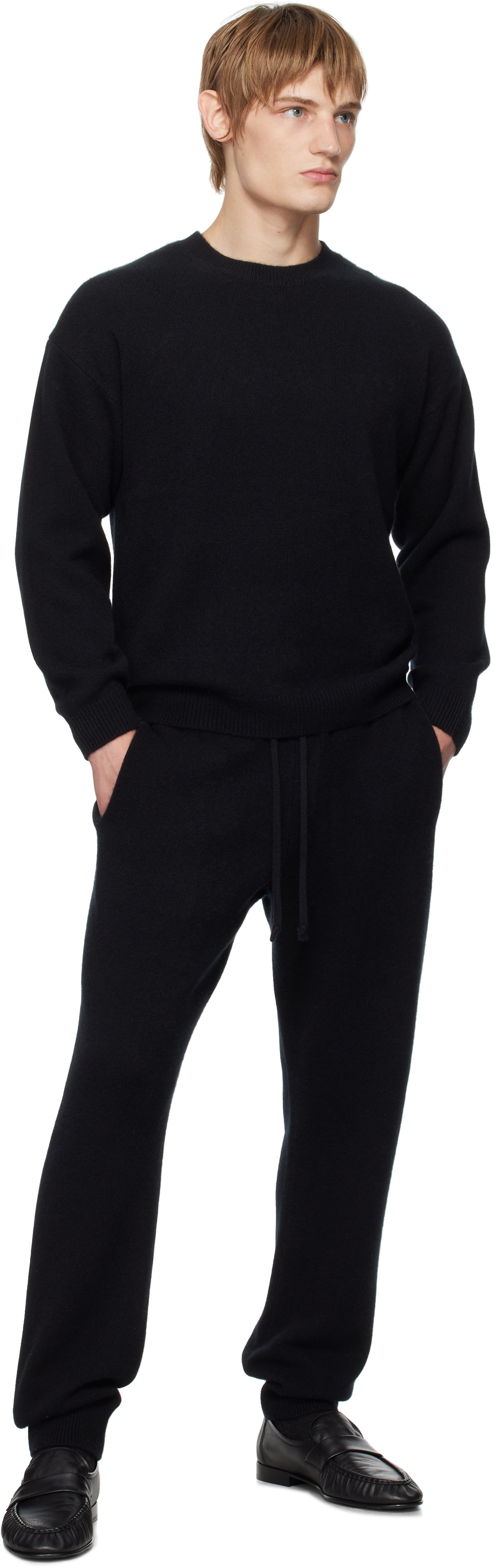 トップス AURALEE BABY CASHMERE BLACK 5 Auralee Baby Cashmere Knit Cardigan in Top Black Curated at Jake