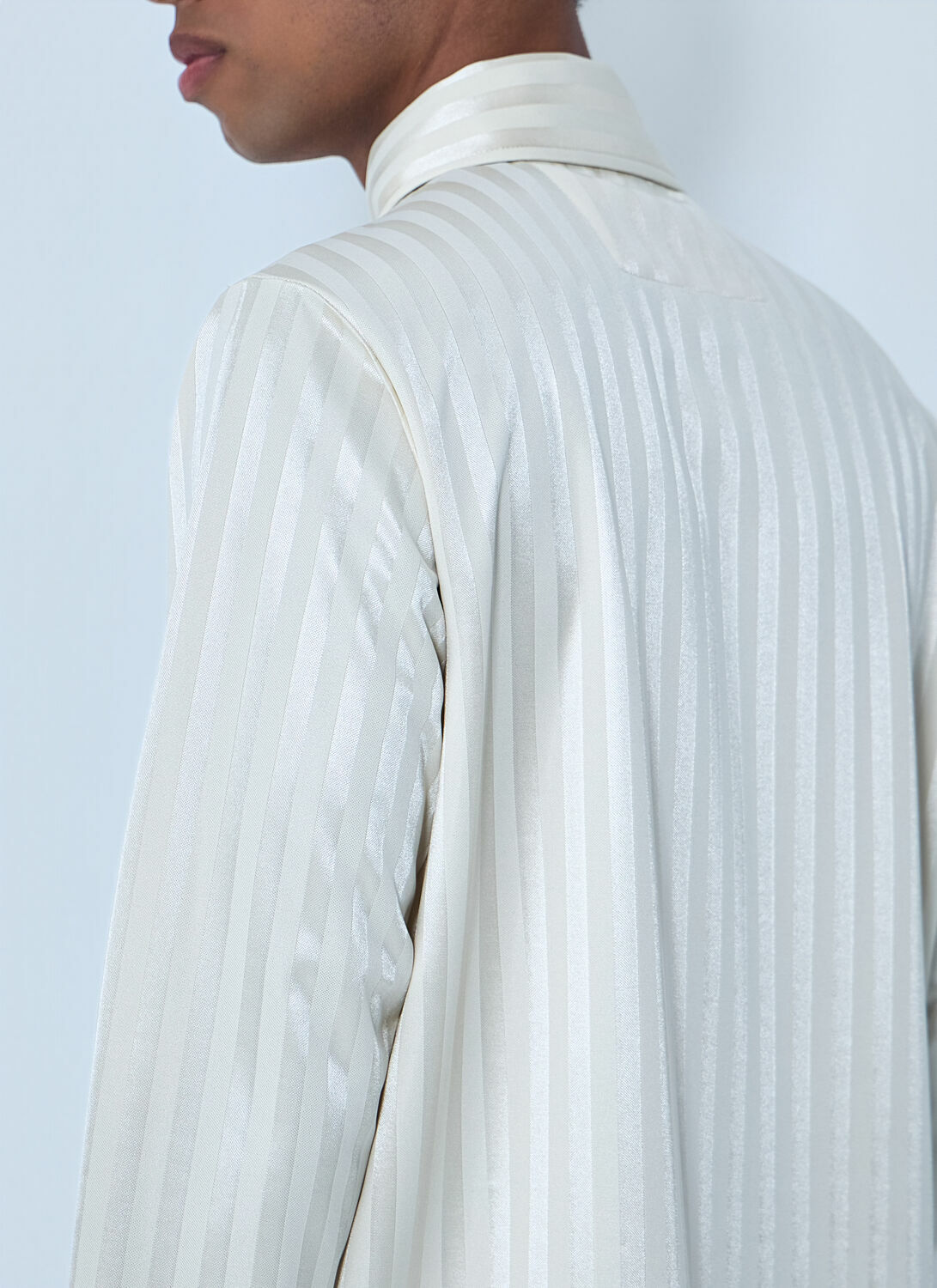 Metalwood Striped Long Sleeve Polo Shirt