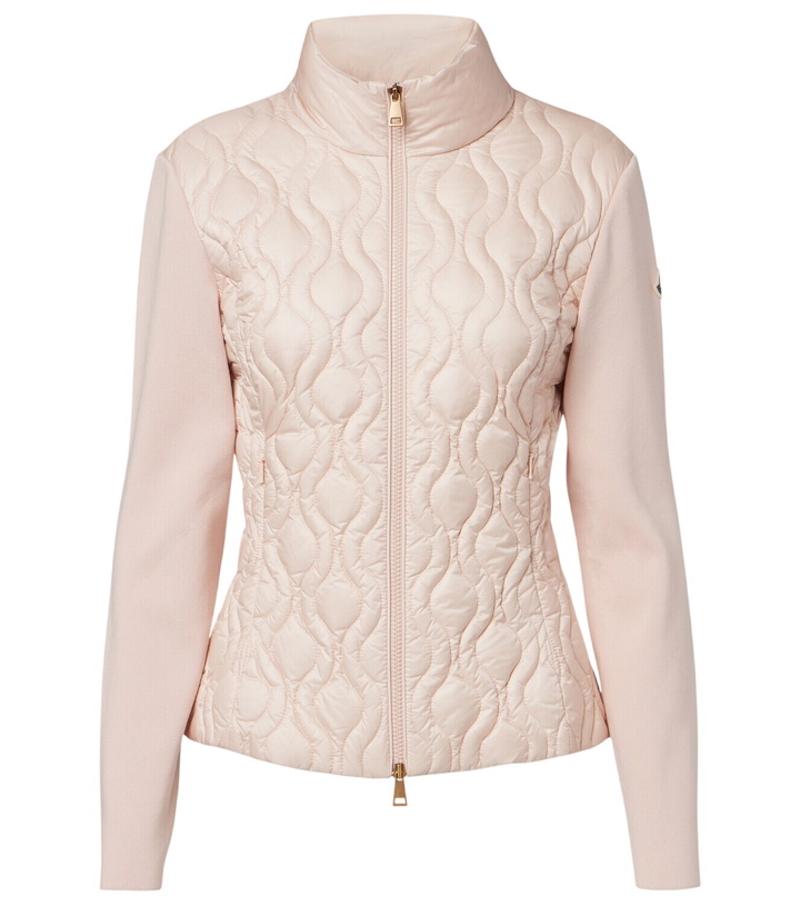 Photo: Moncler Down-paneled cotton cardigan