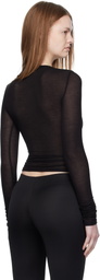 Paris Georgia Black Elemental Sheer Long Sleeve T-shirt