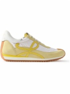 LOEWE - Paula's Ibiza Flow Runner Leather-Trimmed Suede and Shell Sneakers - Yellow