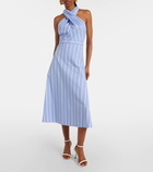 Veronica Beard Baylee striped poplin midi dress