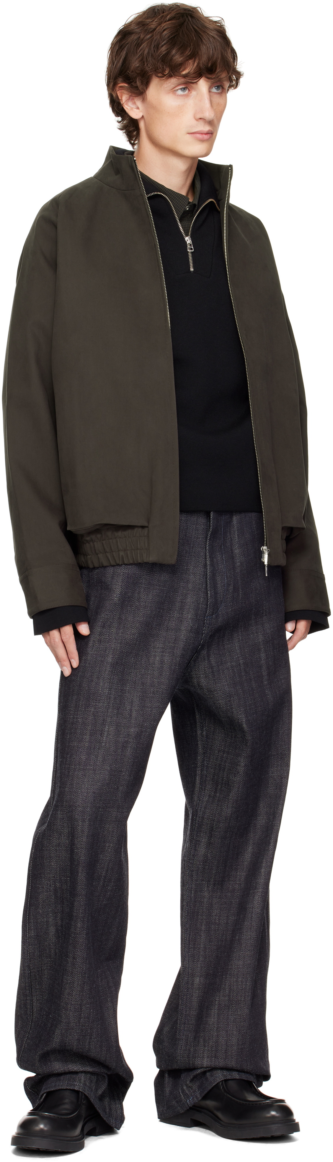 ジャケット・アウター Omar Afridi STEEL BLOUSON Omar Afridi Brown Steel Jacket Omar Afridi