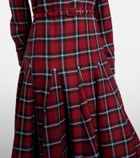 Emilia Wickstead Marione belted tartan wool-blend midi dress