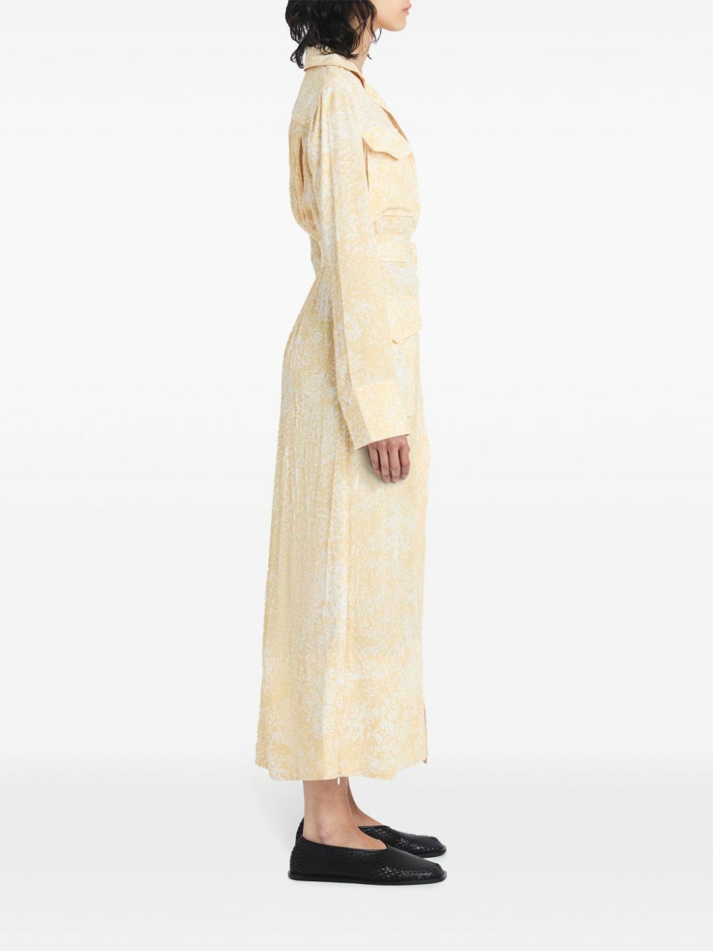 Proenza Schouler Yellow Vanessa Crepe Shirt Dress Proenza Schouler
