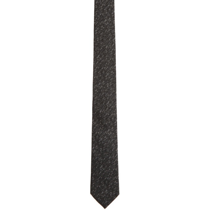 Photo: Z Zegna Black Asymmetric Stripe Tie