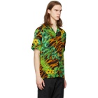 Versace Jeans Couture Multicolor Tiger and Palm Short Sleeve Shirt