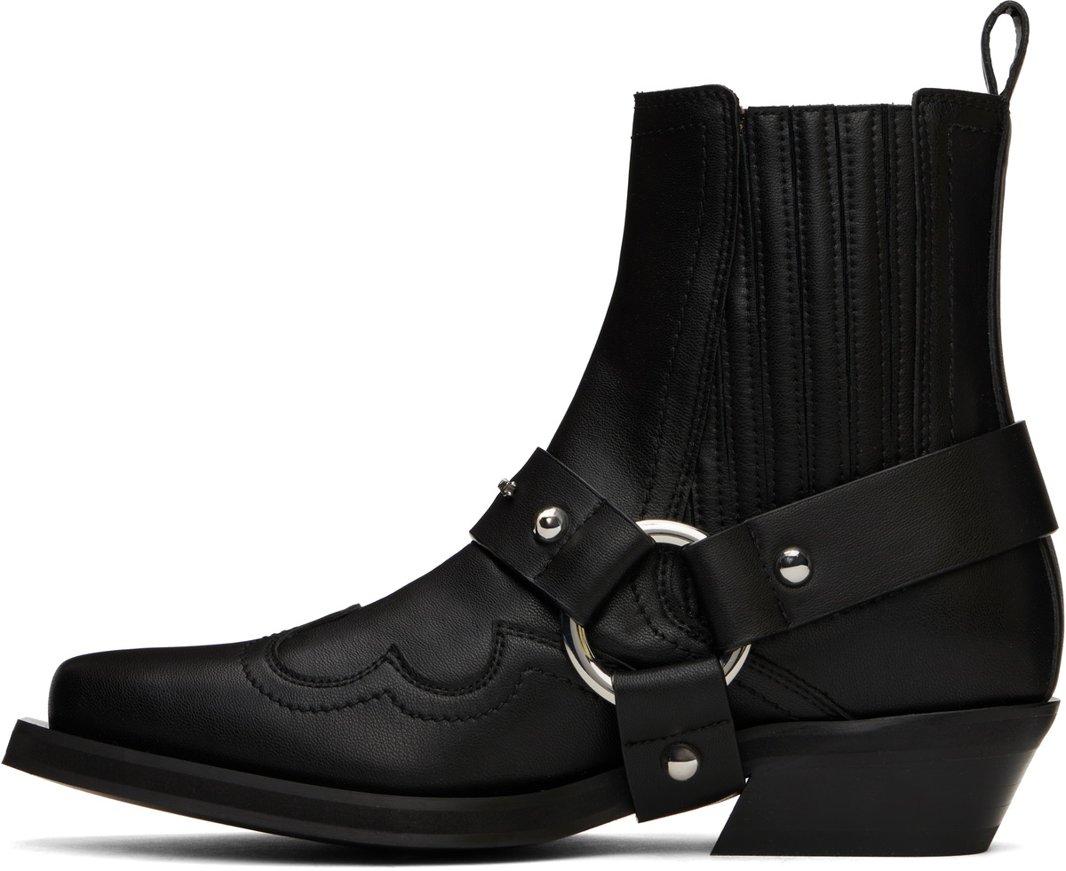 【送料&関税込】Ganni Western Chelsea Ankle Boots Black Black Low Cut Western Chelsea Boots | GANNI US