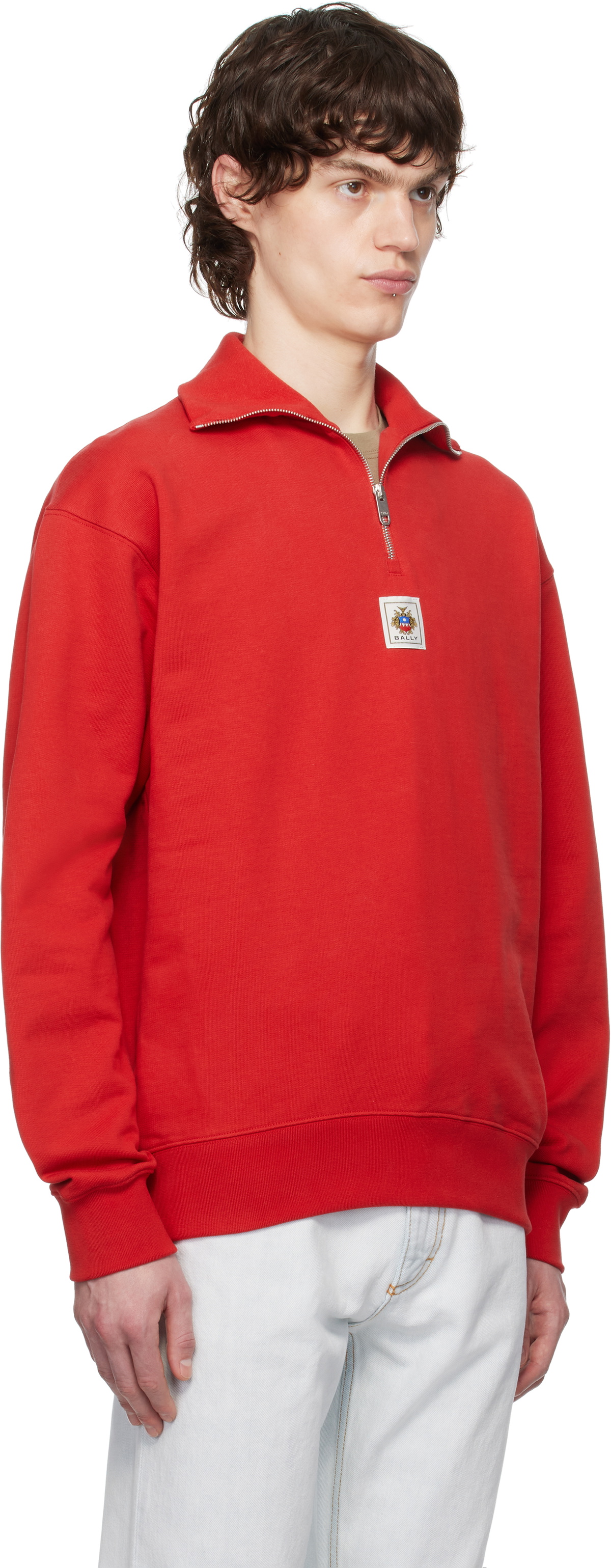 Bally Red Half-Zip Sweatshirt