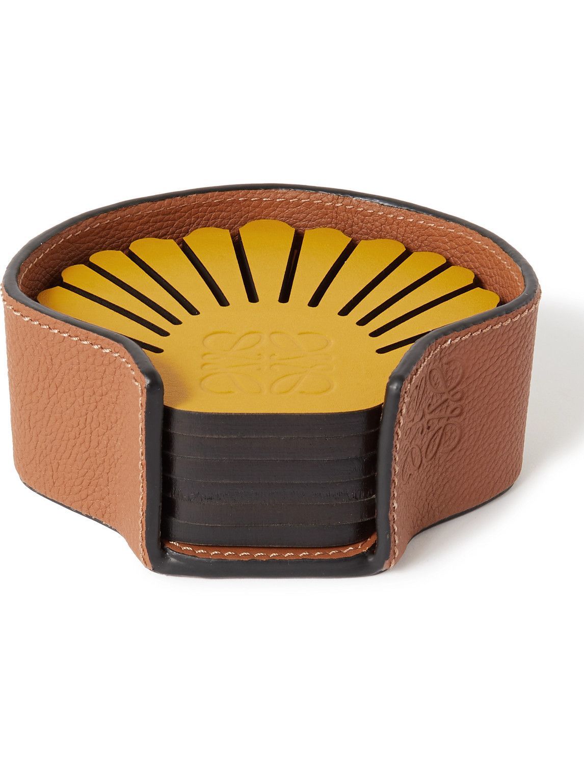 Loewe - Paula's Ibiza Set of Six Logo-Debossed Leather Coasters Loewe