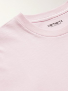 Carhartt WIP - Logo-Embroidered Cotton-Jersey T-Shirt - Pink