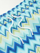 Missoni - Straight-Leg Mid-Length Striped Swim Shorts - Blue