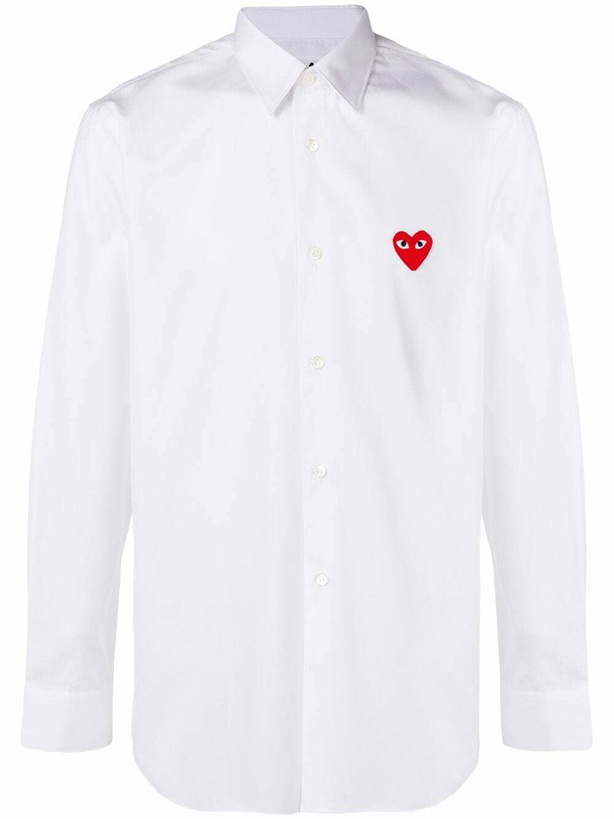 Photo: COMME DES GARCONS PLAY - Logo Cotton Shirt