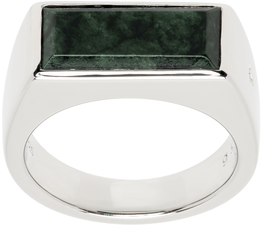アクセサリー TOMWOOD peaky ring GREEN MARBLE 62 Tom Wood Silver & Green Marble Peaky Ring Tom Wood