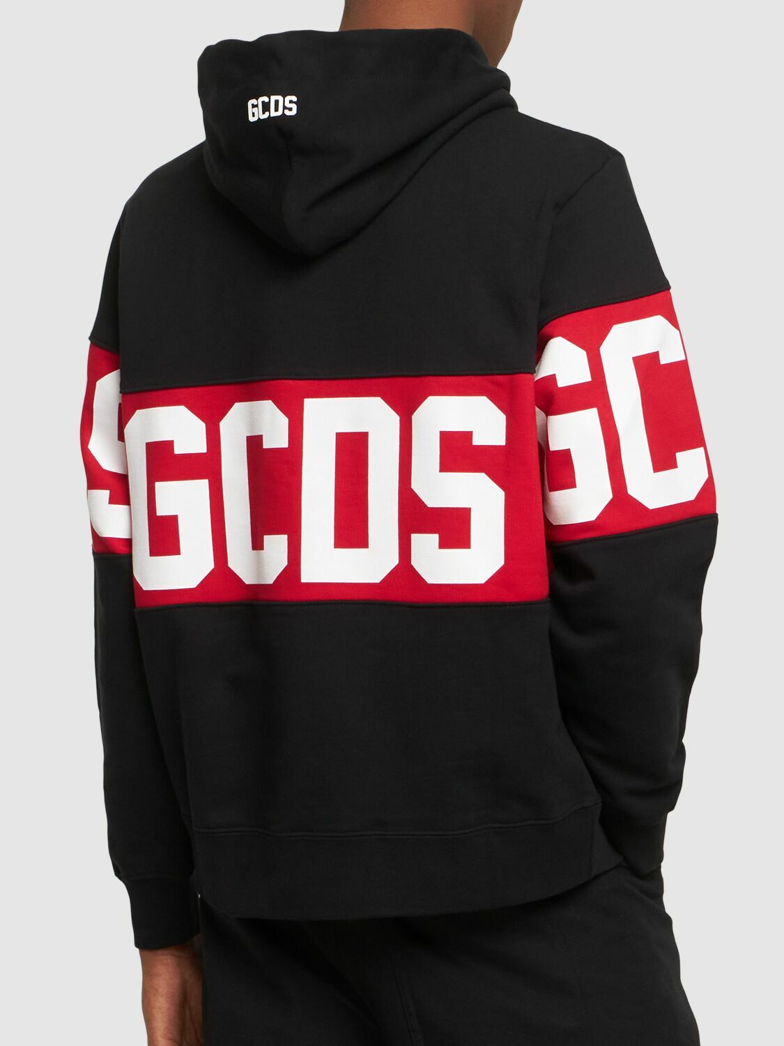 スウェット・トレーナー GCDS Logo print hoodie GCDS Black Large Logo Hoodie GCDS