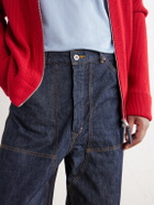 FULLCOUNT - Double-Knee Wide-Leg Jeans - Blue