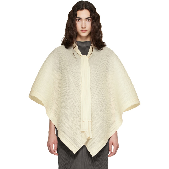 Photo: PLEATS PLEASE ISSEY MIYAKE Beige Lucid Pleats Top