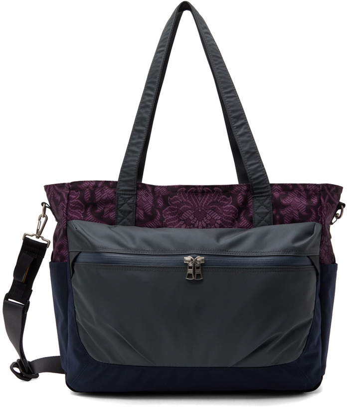 Photo: master-piece Navy & Purple Rajabrook Edition 3Way Tote