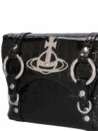 VIVIENNE WESTWOOD Kim Croc Embossed Leather Crossbody Bag