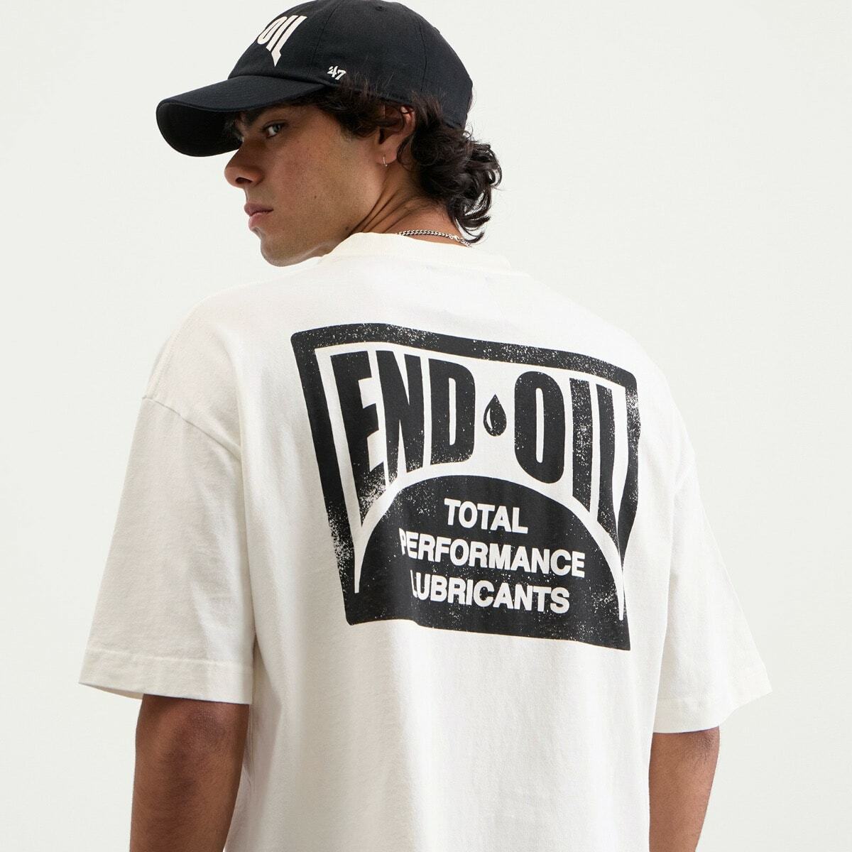 END. Oil T-Shirt in Ecru