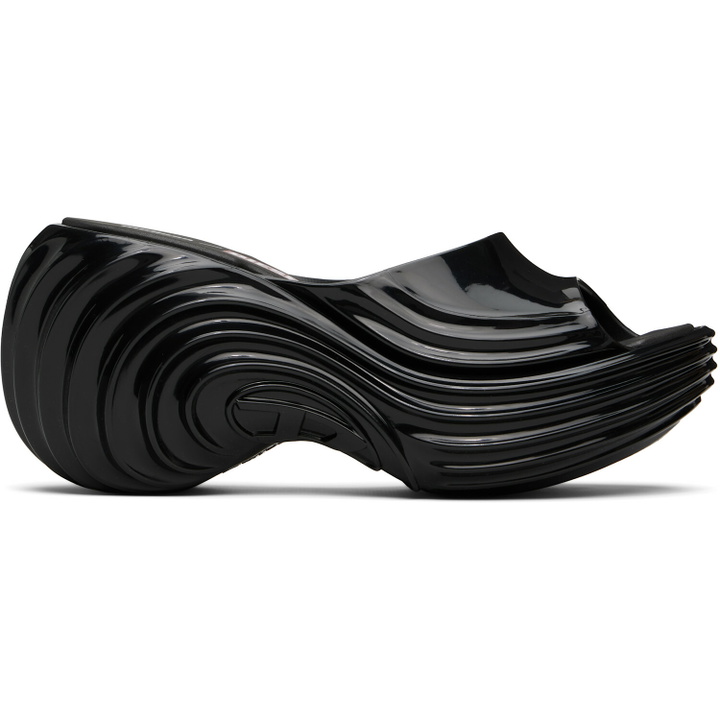 Photo: Diesel Black Melissa Edition Platform Mule Heeled Sandals