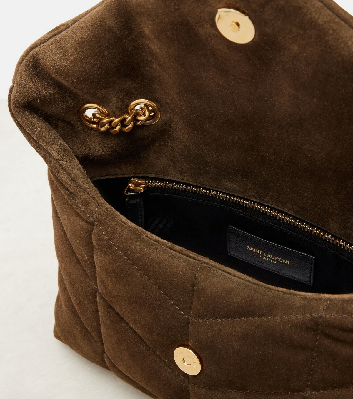 Saint Laurent Puffer Toy suede shoulder bag