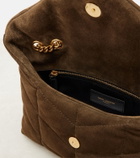 Saint Laurent Puffer Toy suede shoulder bag