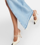 Alessandra Rich Studded denim maxi skirt