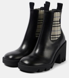 Burberry Burberry Check leather Chelsea boots