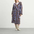 Tekla Fabrics Terry Hooded Bathrobe in Chestnut Stripes