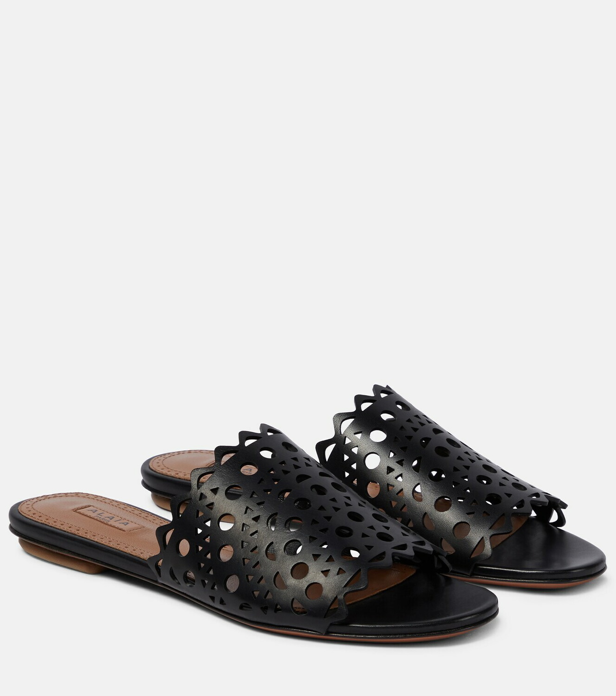 ALAÏA Knotted studded suede sandals | THE OUTNET