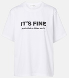 Victoria Beckham Printed cotton jersey T-shirt