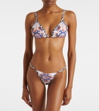 Bananhot Pracy embellished printed bikini top