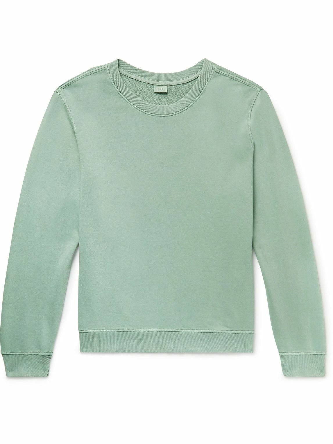 Onia - Garment-Dyed Cotton-Jersey Sweatshirt - Green Onia