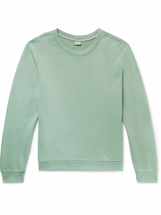 Photo: Onia - Garment-Dyed Cotton-Jersey Sweatshirt - Green