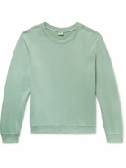 Onia - Garment-Dyed Cotton-Jersey Sweatshirt - Green
