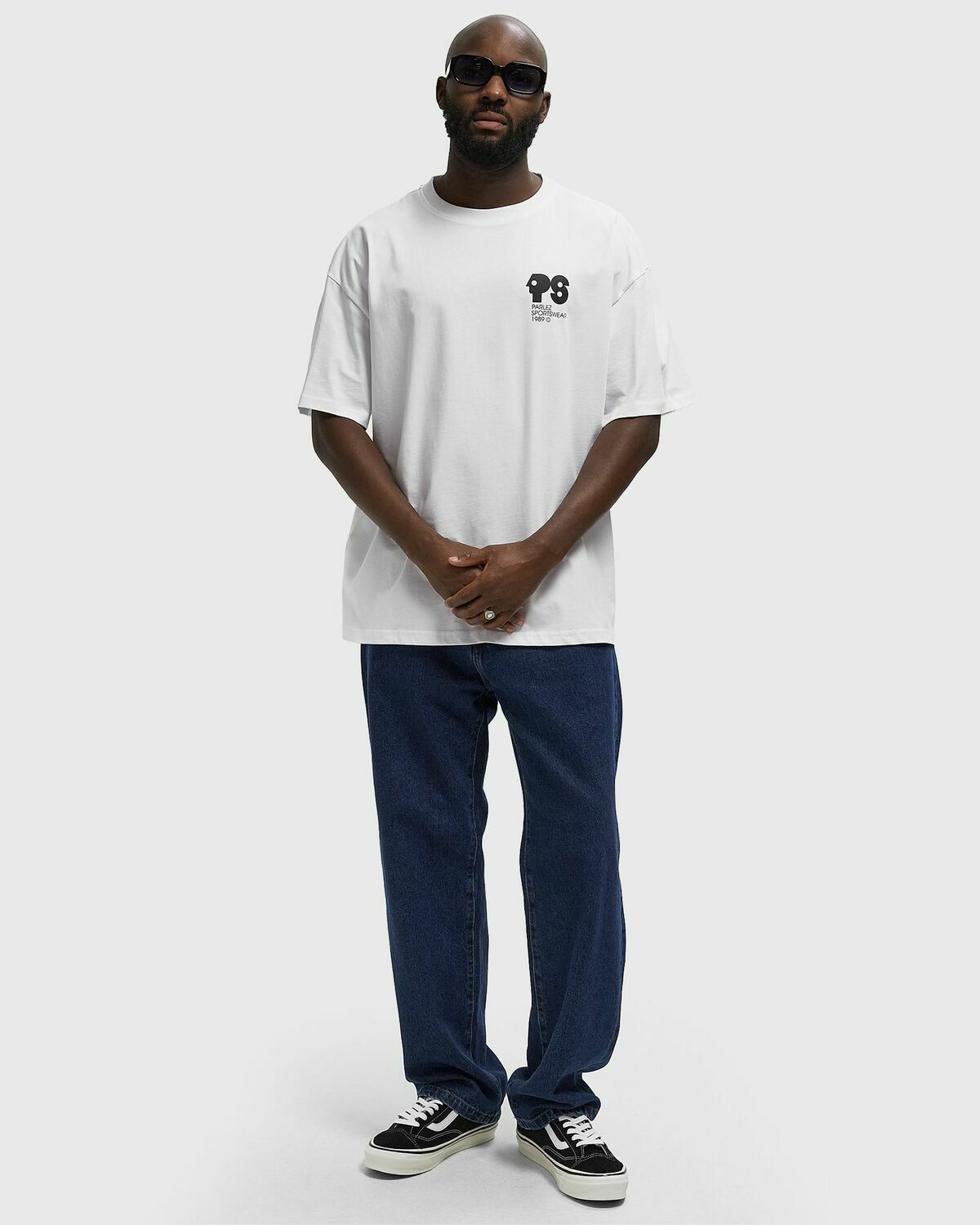 Parlez Broadcast Oversized Tee White Mens Shortsleefe