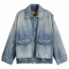 MM6 Maison Margiela Women's Denim Zip Jacket in Blue