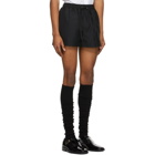 Ernest W. Baker Black Elastic Waist Shorts