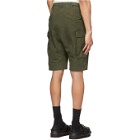 R13 Green Military Cargo Shorts