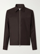 NN07 - Alban 10052 Brushed Wool-Blend Flannel Blouson - Brown