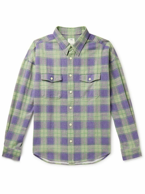 Photo: Visvim - Pioneer Checked Brushed Cotton-Flannel Shirt - Green