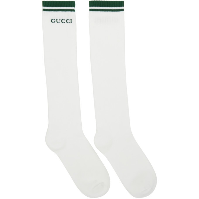 Photo: Gucci White Logo Long Socks