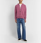 Remi Relief - Melangé Loopback Cotton-Jersey Zip-Up Hoodie - Purple