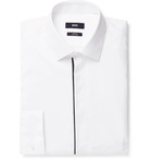 HUGO BOSS - Javis Grosgrain-Trimmed Cotton Shirt - White