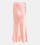 Dorothee Schumacher Slouchy Elegance satin midi skirt