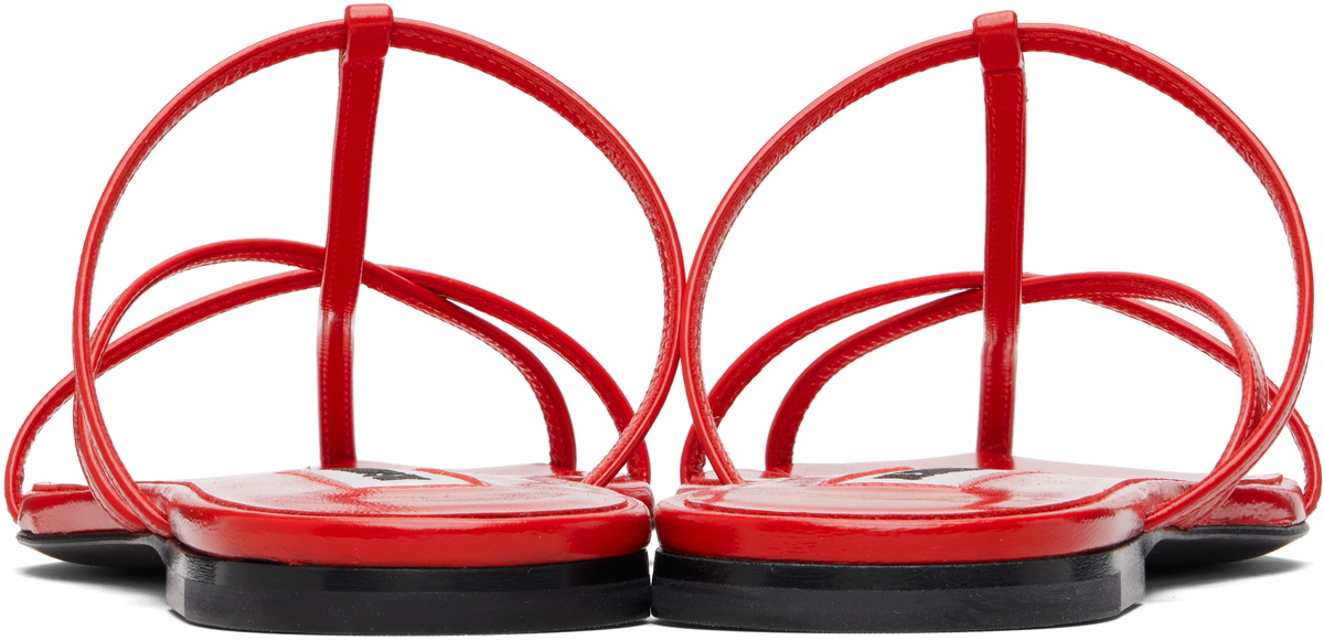 Jil Sander Red Pointed Toe Sandals