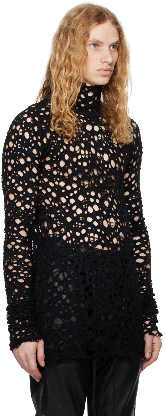 Julius Black Ruptured Turtleneck Julius