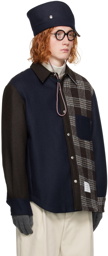 Thom Browne Brown & Navy Check Jacket